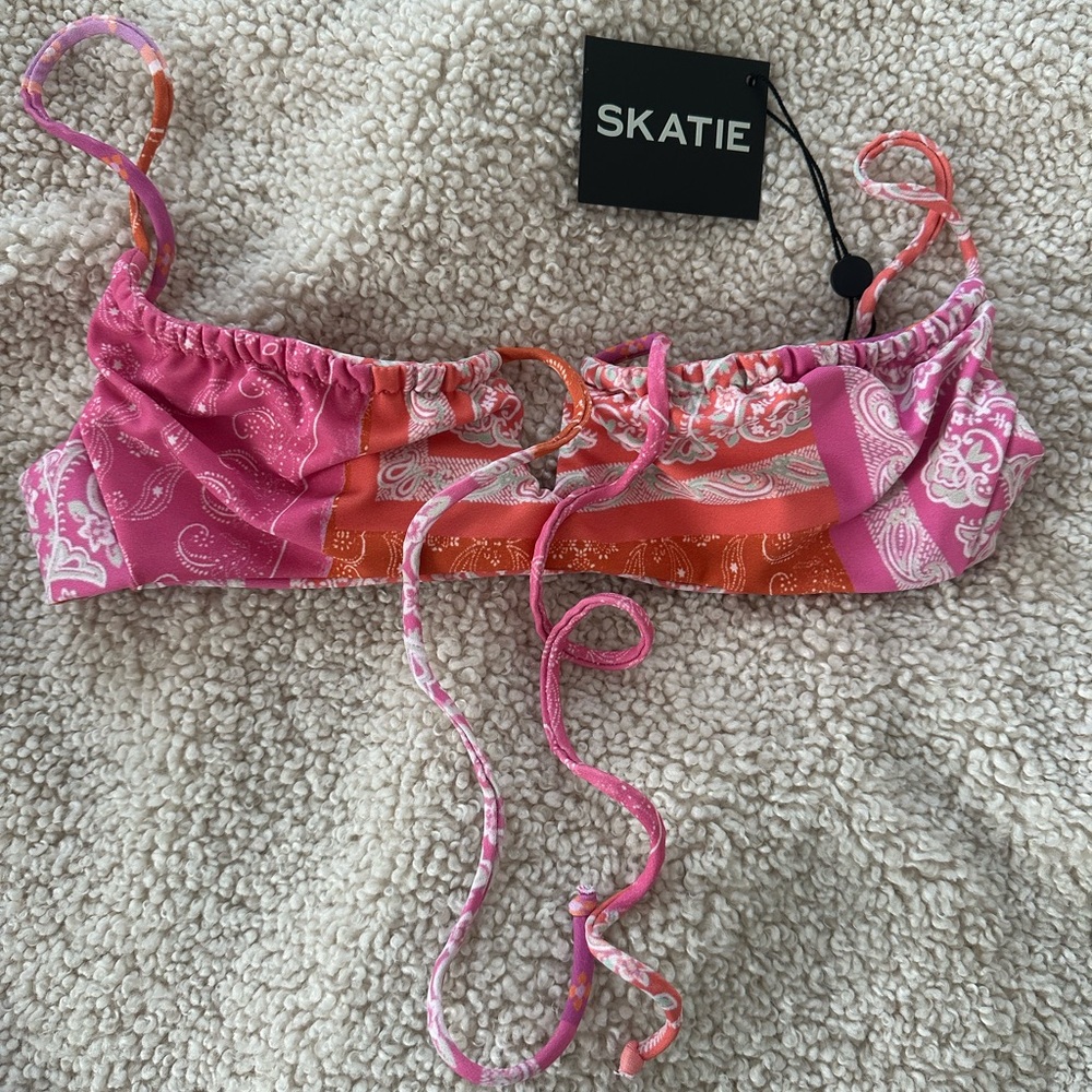 SKATIE Demi Top XS. Montana print. NWT never worn.